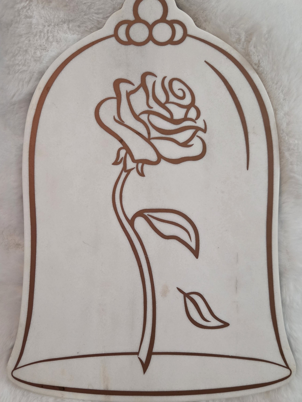 Disney Beauty And The Beast Marble And Wood Luxury Cutting Block